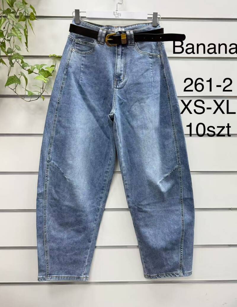 Spodnie damskie jeansy Roz XS-XL, 1 Kolor Paczka 10 szt